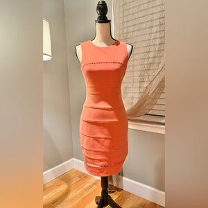 Coral Tommy Hilfiger Sleeveless Dress
